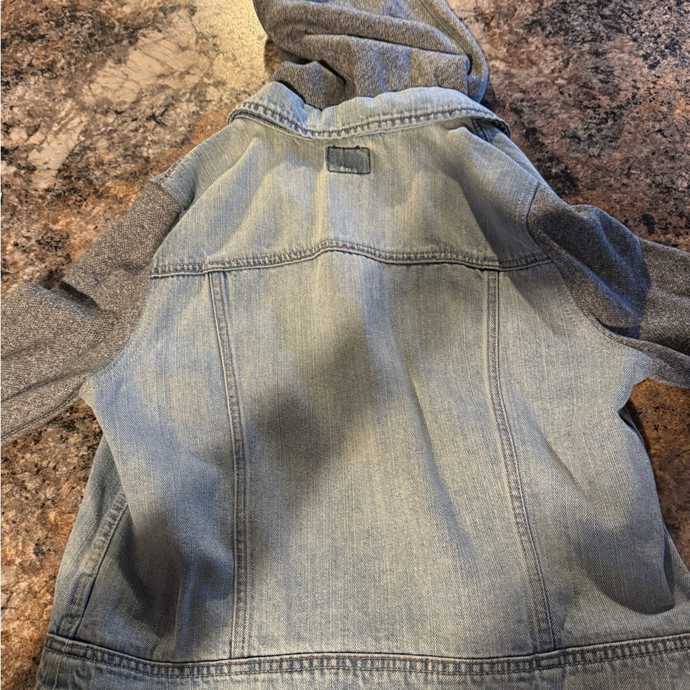Women’s Denim and Gray Hooded Jacket from American Eagle - Picture 2 of 4